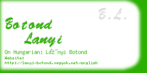 botond lanyi business card